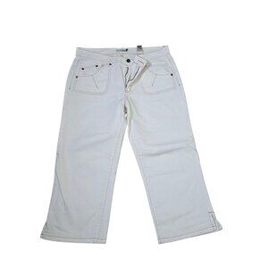 Vintage Y2K White Denim Cropped Jeans Womens Size 12